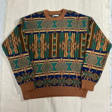 ZARA 지오메트릭 자카드 니트 스웨터 L