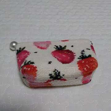 FEILER 스트로베리 도트 파우치 책갈피 포함