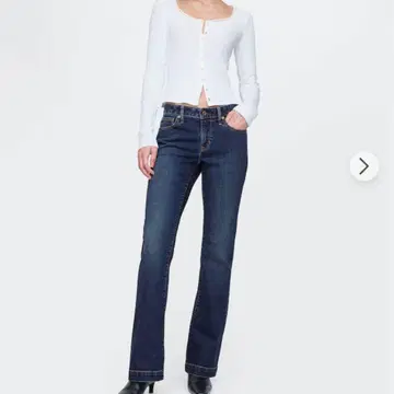 gap 로우라이즈 롱&린 데님 다크 인디고 006 23인치