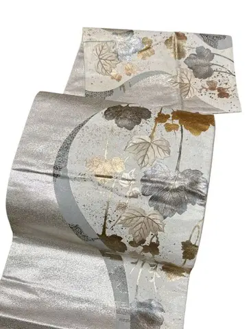 A13 일품 후쿠로 오비 금박 자수 순수 실크 리메이크