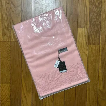 [ 미사용 새상품 ] 프린지 부착 스톨 핑크 68cm x 182cm