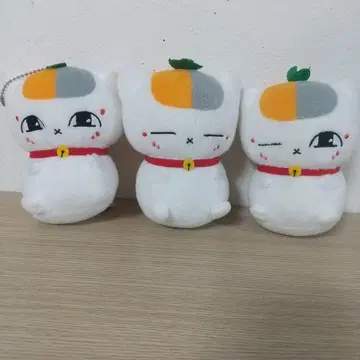 나츠메 우인장 가방에 걸 수 있는 봉제 인형 트리플 냥코 선생님 마스코트