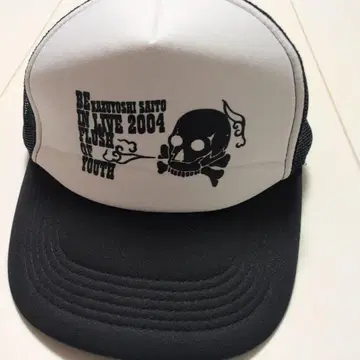 사이토 카즈요시 모자 야구 모자 청춘 블루스 투어 2004 굿즈 해골