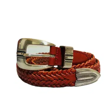 가죽 벨트 푼타레 쓰리피스 버클 메쉬 뜨개질 롱