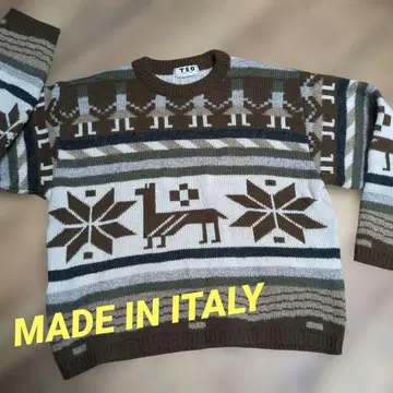 INDIO 라마 패턴 니트 Made in Italy
