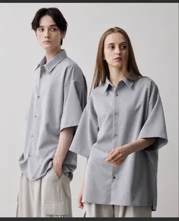 CLEL TR 루즈 하프 TR 루즈 반팔 레귤러 카라 셔츠