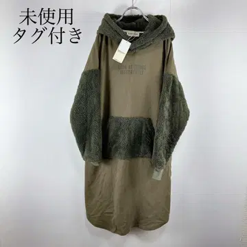 미사용 택 포함 큐브 슈가 M 쭈리 x 보아 절개 후드 맨투맨 튜닉