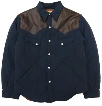 슈가케인 패딩 가죽 요크 퀼팅 중면 자켓