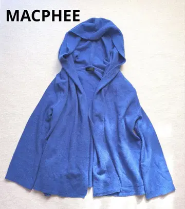 MACPHEE 맥피 후디 망토 니트 가디건 캐시미어 울