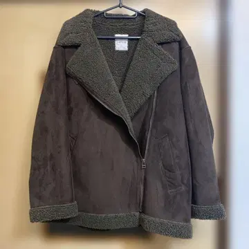 LEPSIM 다크 브라운 무스탕 코트