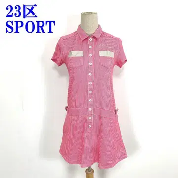 23구 스포츠 폴로 셔츠 원피스 핑크 면 코튼 S-M C4104