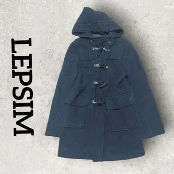 LEPSIM 여성용 더플 코트 롱 코트 속기모 (M) 네이비