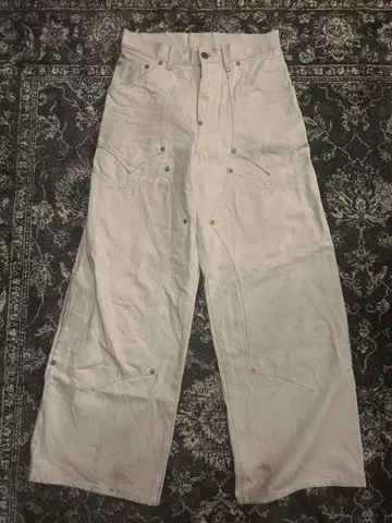 TOMWORKS spiky double knee pants white