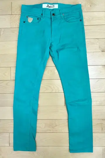 April77 컬러 스키니진 30 에메랄드 그린