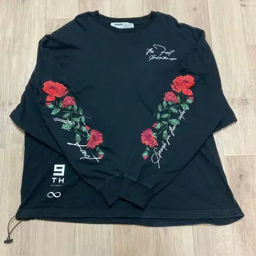 LEGENDA 꽃무늬 자수 긴팔 셔츠