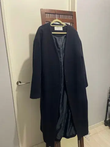 NATURAL BEAUTY BASIC 네이비 롱 코트 M