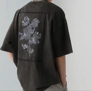 HARE 하레 피그먼트 백 프린트 티셔츠 블랙 M 사이즈