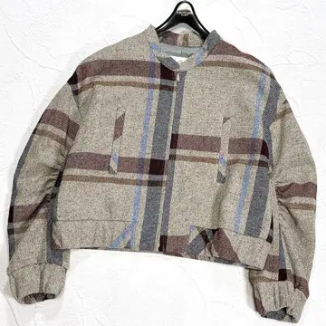 새상품급 이오컴이오 센소유니코 블루종 울 실크 스탠드 카라 최근