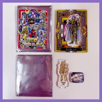 세인트 세이야 무우 아크릴de 카드 아크릴mini 피규어 2점 세트