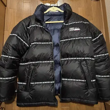 FIRST DOWN 블랙 다운 자켓