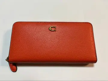오렌지 가죽 장지갑