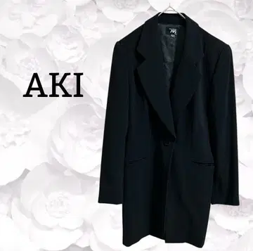 [ AKI ] 테일러드 자켓 [ F ] 블랙/블랙 포멀 롱 출퇴근