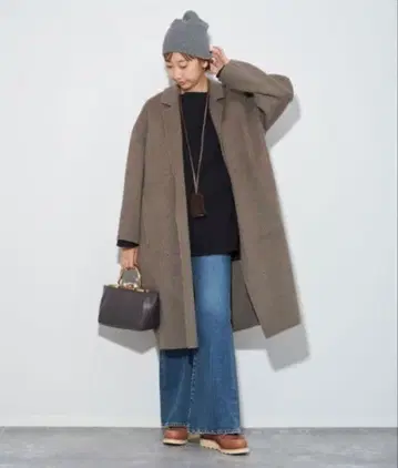 plage 플라주 해밀턴 코쿤 코트 브라운 38