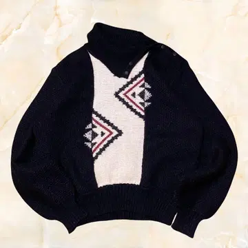 RODEO PARIS 일본제 울 혼방 노르딕 무늬 니트