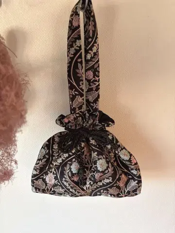 복조리백 인도 자수 원단