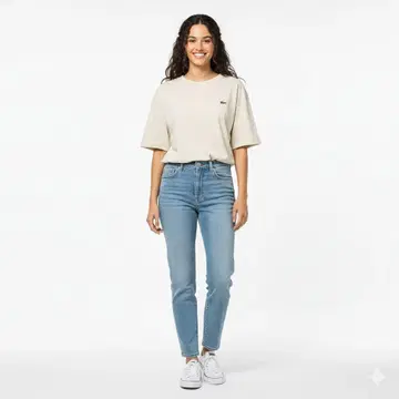 LACOSTE 라코스테 카노코 T셔츠 티셔츠 일본제 베이지 36