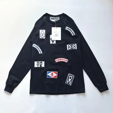 [새상품] NORMAN by 바바 케이스케 씨 와펜 디자인 긴팔 티셔츠