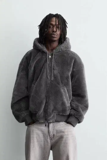 ZARA 리버서블 인조 가죽 봄버 자켓