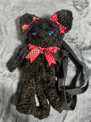 네코쿠먀 쿠마쿠먀네코 미니백 블랙 x 레드