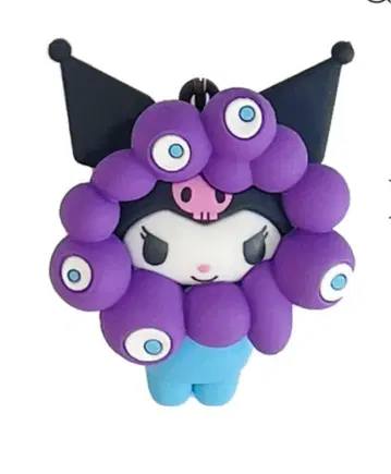 산리오 미야쿠미야쿠 변신 입체 마스코트 컬러 키링 쿠로미