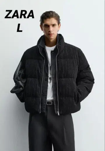 ZARA 자라 크롭 퍼프핏 자켓 L