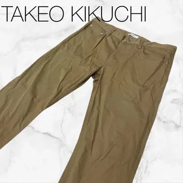 [다케오 키쿠치] 하의 바지 베이지 심플 무지 스트레이트