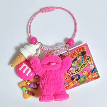 찰랑찰랑 키링 찰랑찰랑 가챠가챠 몰 뮤턴트 핑크