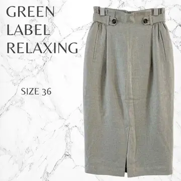 그린 라벨 릴랙싱 깔끔한 캐주얼 내추럴 타이트 스커트 S