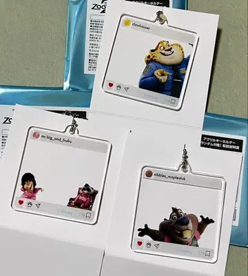 주토피아2 오마이카페 아크릴 키링 3개