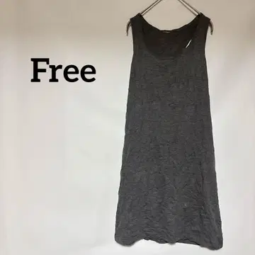 1점만 그레이 슬리브리스 롱 원피스 [ Free ] 여름 레이어드