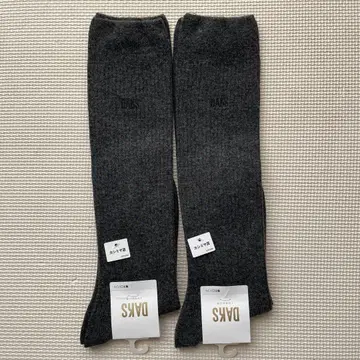 DAKS 그레이 캐시미어 혼방 여성용 하이삭스