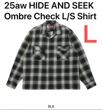 25aw HIDE AND SEEK 옴브레 체크 L/S 셔츠