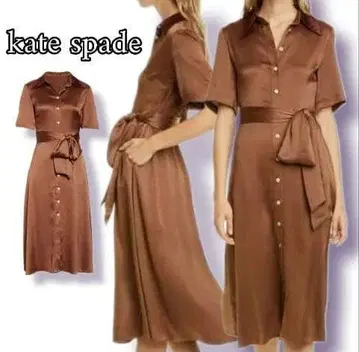 케이트 스페이드 브라운 반팔 원피스