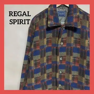 REGAL SPIRIT 울 체크 자켓 L 일본제 가을/겨울
