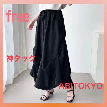 [ABITOKYO] [신턱] 턱 디자인 절개 팬츠 와이드 팬츠