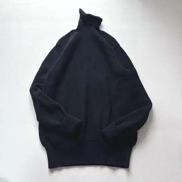 [새상품급] 슬론 하찌 울 터틀넥 니트 네이비 4 LL