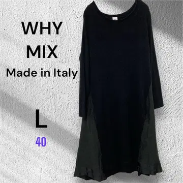 WHY MIX 이탈리아제 절개 디자인 원피스 블랙 40 센소유니코 취급