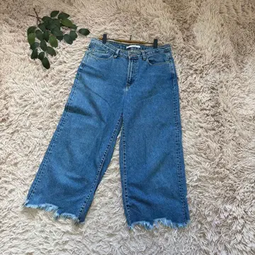 6722 자라 트라팔가 스트레이트 데님 [ 40 ] 크롭/컷오프