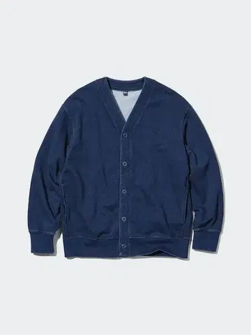 [ 희소품 사이즈 4XL ] 유니클로 인디고 맨투맨 가디건