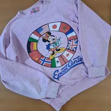 [레어] 90s 디즈니 빈티지 미니 마우스 맨투맨 L 핑크